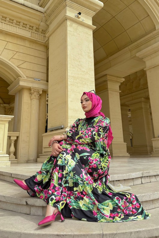 Beymen Desenli Elbise - Siyah Beymen Desenli Elbise - Siyah