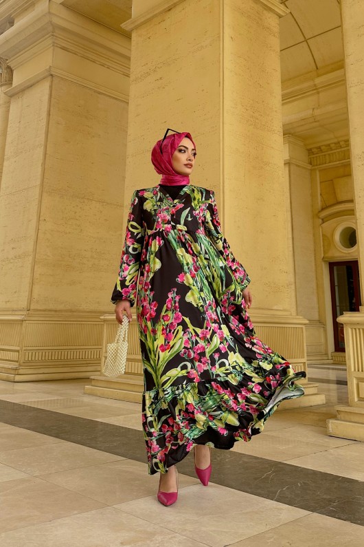 Beymen Desenli Elbise - Siyah Beymen Desenli Elbise - Siyah