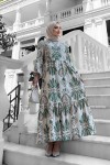 Bohem Desenli Viskon Elbise Fistik Yeşi̇li̇ Bohem Desenli Viskon Elbise Fistik Yeşi̇li̇