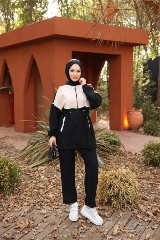 Lavin Double Crep İkili Takım - Siyah Lavin Double Crep İkili Takım - Siyah