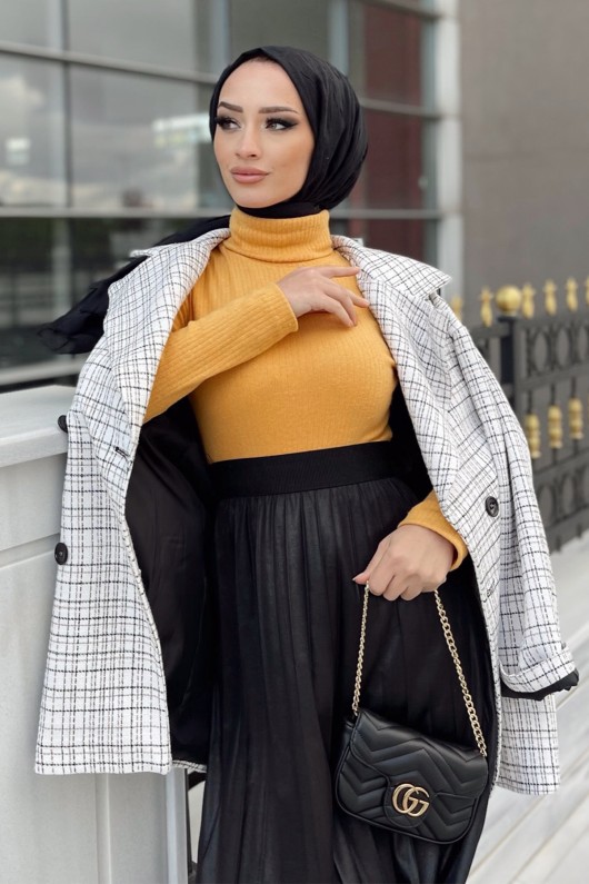 Ellinor Triko Boğazlı Kazak - Hardal Ellinor Triko Boğazlı Kazak - Hardal