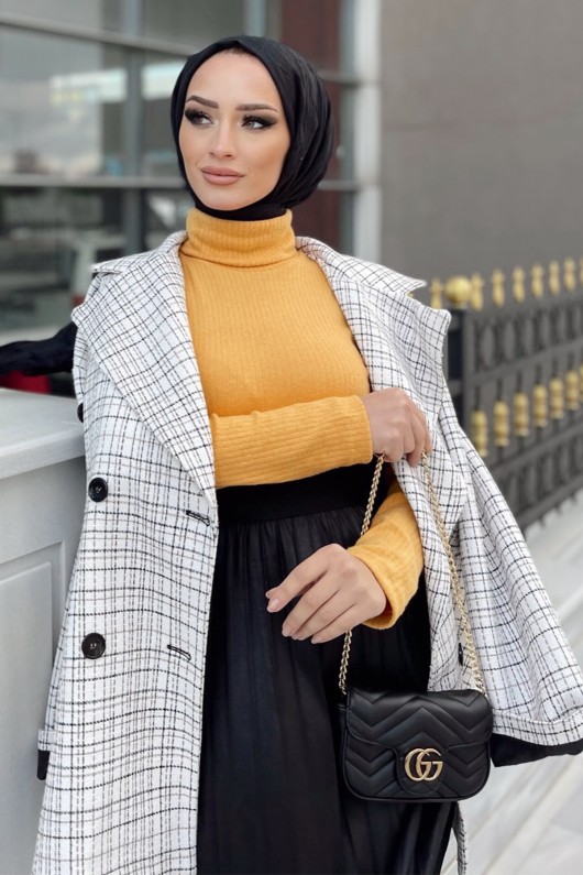 Ellinor Triko Boğazlı Kazak - Hardal Ellinor Triko Boğazlı Kazak - Hardal